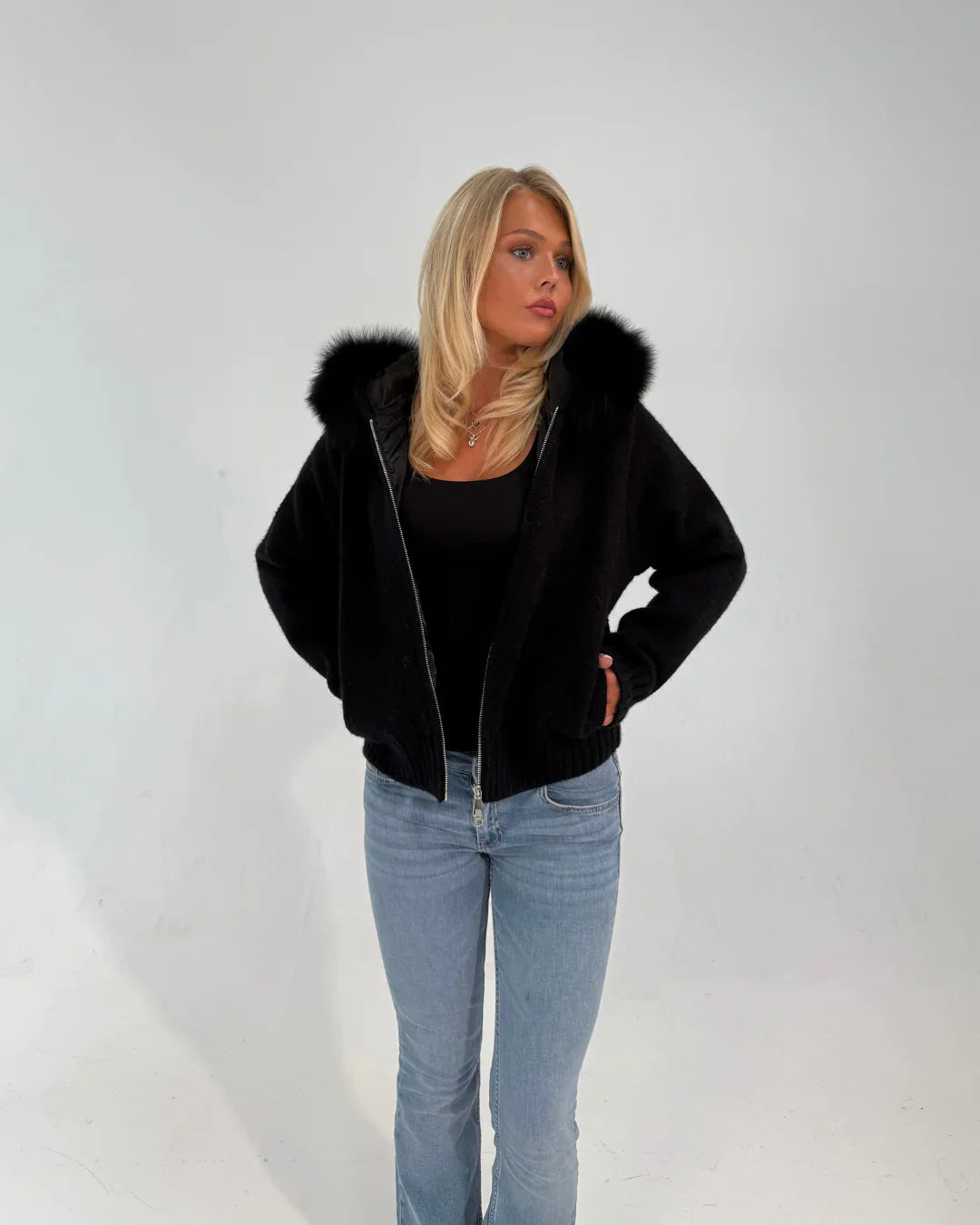 Aurrelia | Fur Jacket Satin